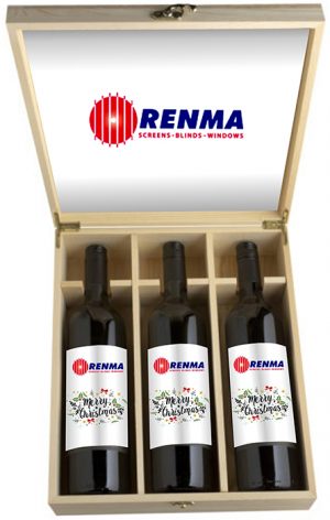 3-bottle Wooden Wine Gift Box