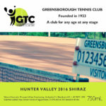 Greensborough Tennis Club - Hunter Valley 2016 Shiraz