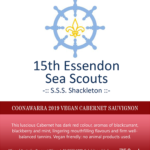 15th Essendon Sea Scouts - Coonawarra 2019 vegan Cabernet Sauvignon