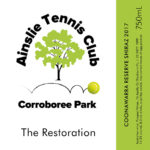 Ainslie Tennis Club - Coonawarra Reserve Shiraz 2017