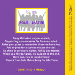 Relay For Life - Sole Mates - Griffith 2017 Merlot