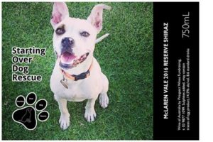 Starting Over Dog Rescue - McLaren Vale Reserve Shiraz label