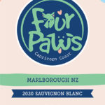 Four Paws Adoption and Education Inc. - Marlborough NZ 2019 Sauvignon Blanc (vegan)