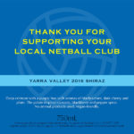 North Lakes Blues Netball Club - Yarra Valley 2016 Shiraz (vegan)
