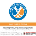Monaro Hockey Club - Clare Valley 2019 Shiraz (vegan)