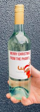 Sample personalised Merry Christmas wine label Sample personalised Merry Christmas wine label